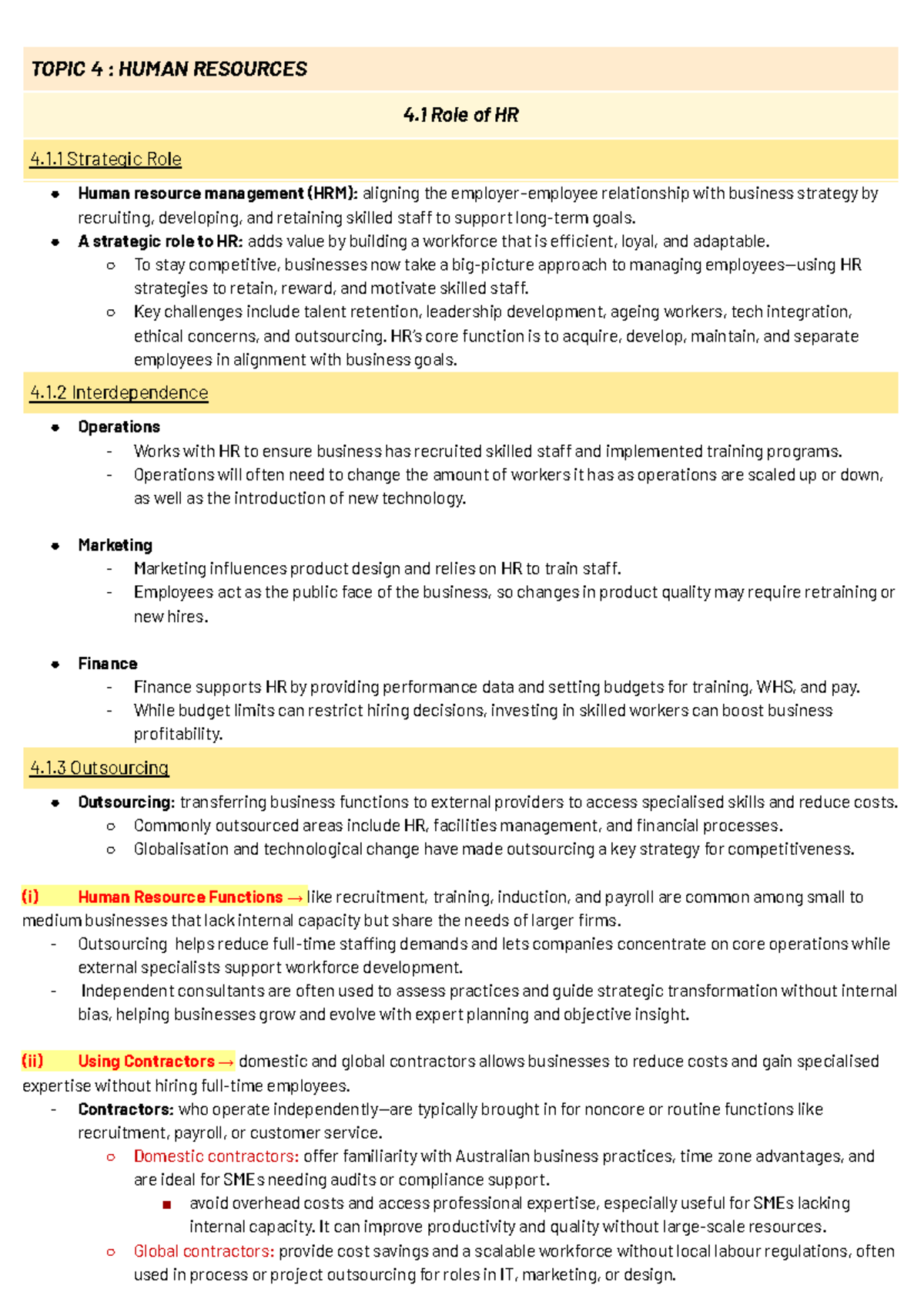 SUM of HR - Summary of Human Resource Management Notes - Studocu