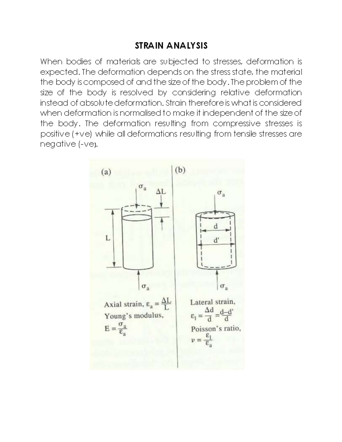 Lecture 2C: Strain Analysis and Deformation Concepts - Studocu