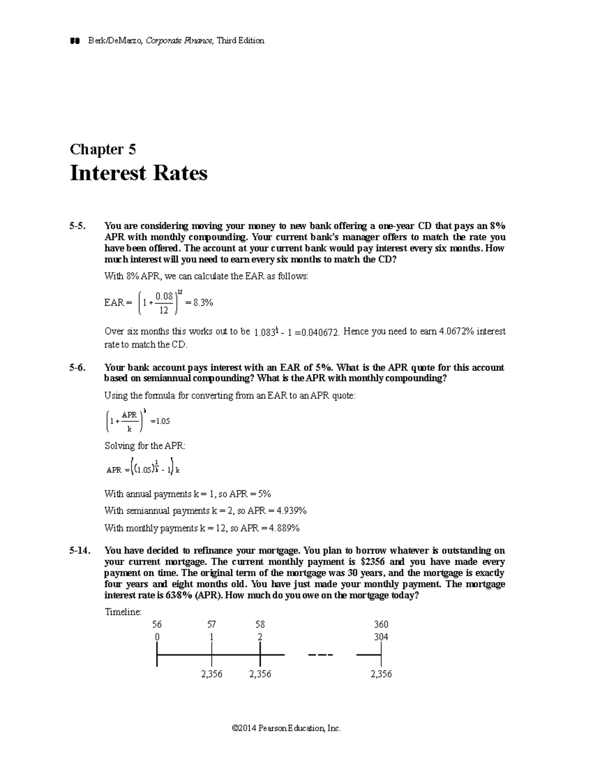 Chapter 5 Tutorial 5 Answers: Interest Rates Analysis & Examples - Studocu