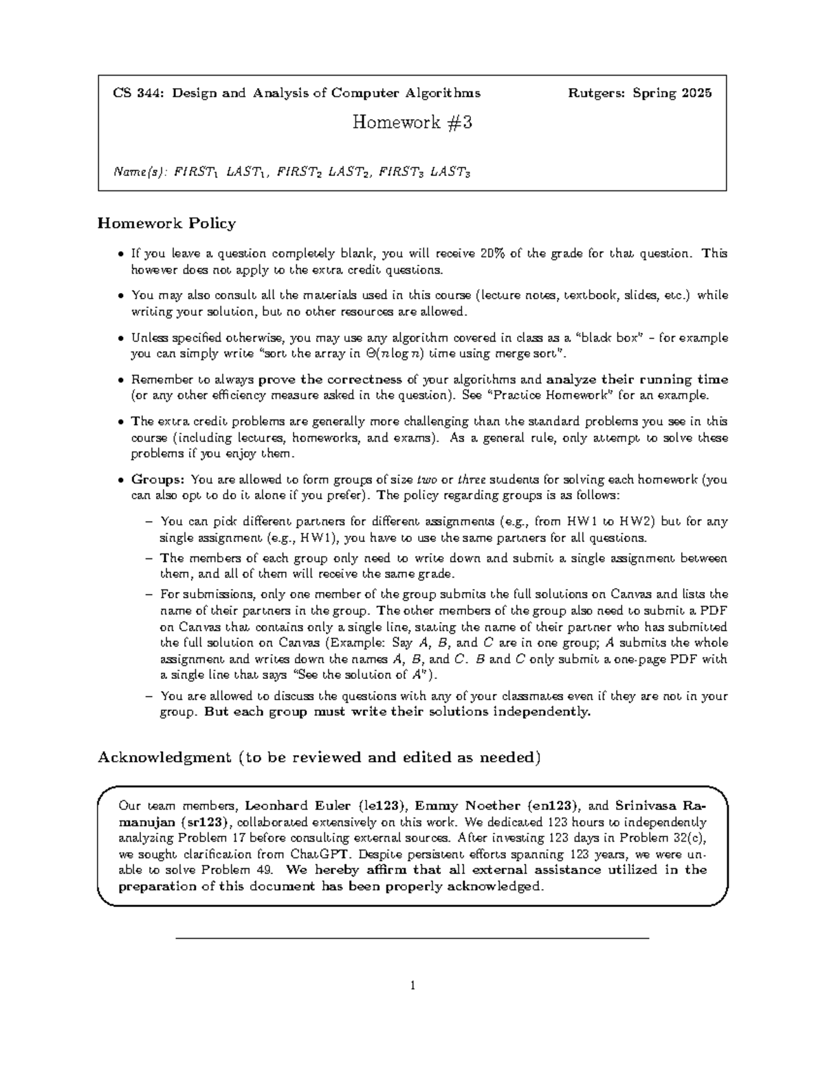 CS 344: Homework 3 - Design & Analysis of Algorithms (Spring 2025 ...