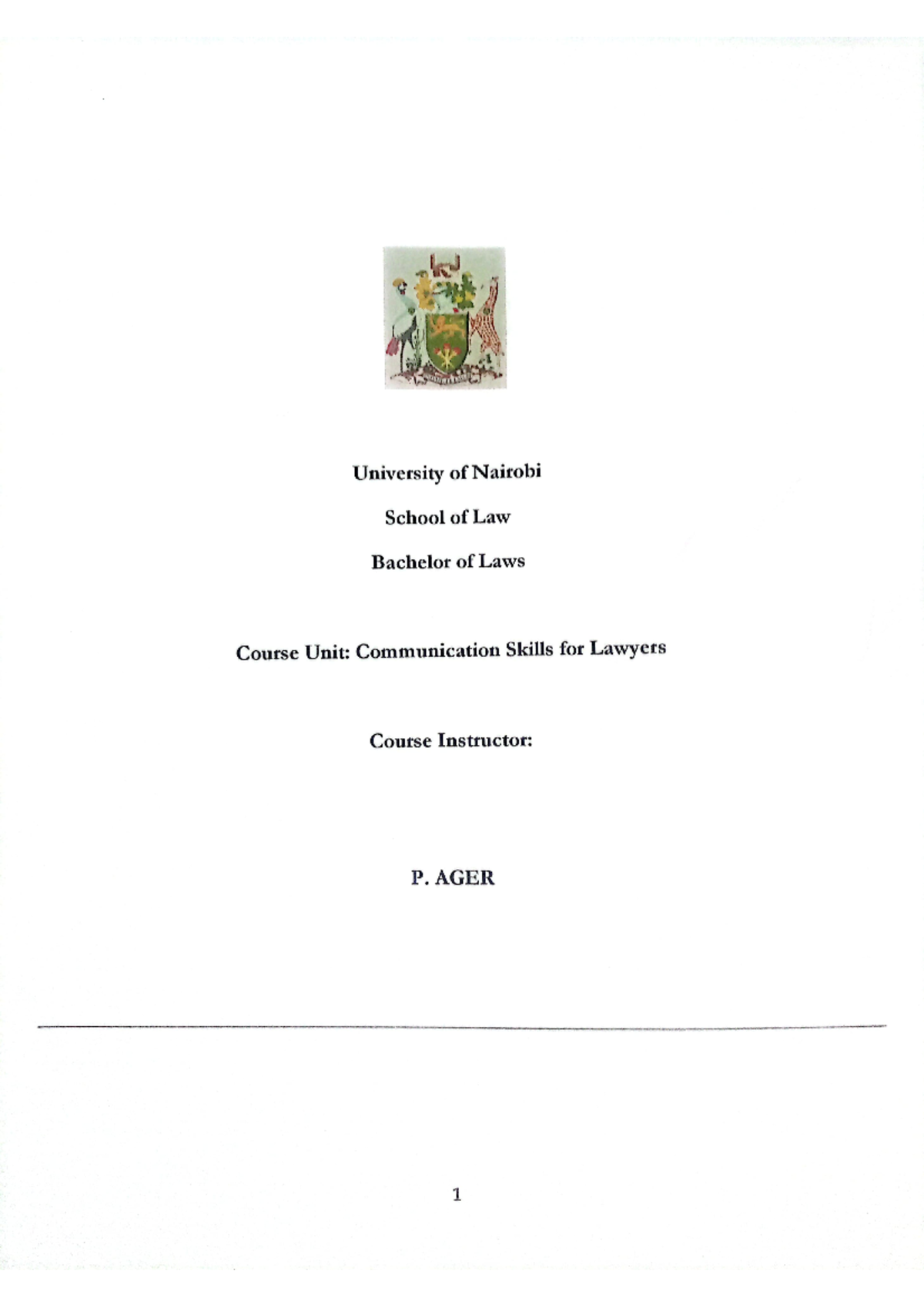 Communication Skills for Lawyers: Comprehensive Study Notes - Studocu
