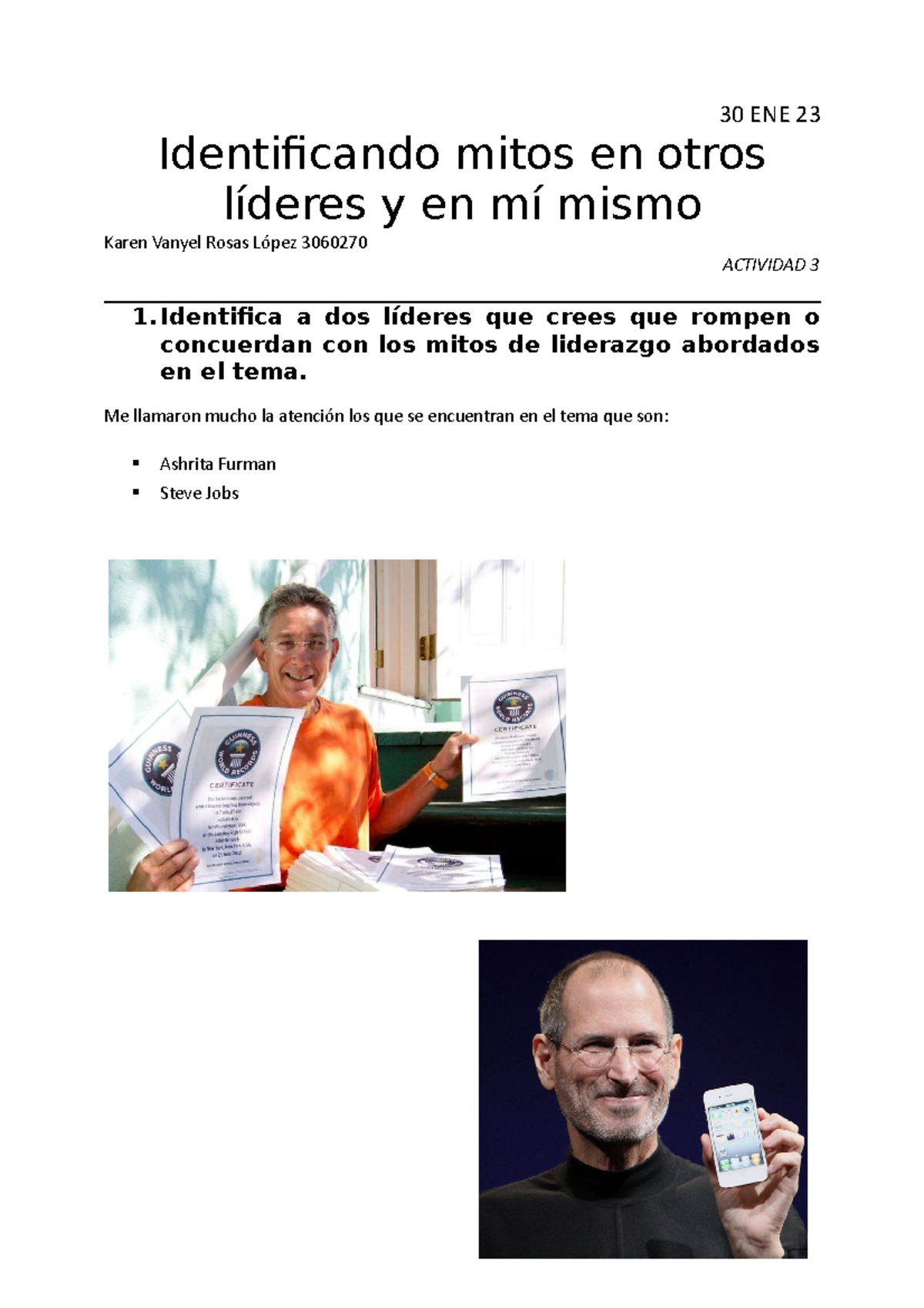 Actividad 3 El líder desde adentro - 30 ENE 23 Identificando mitos en ...