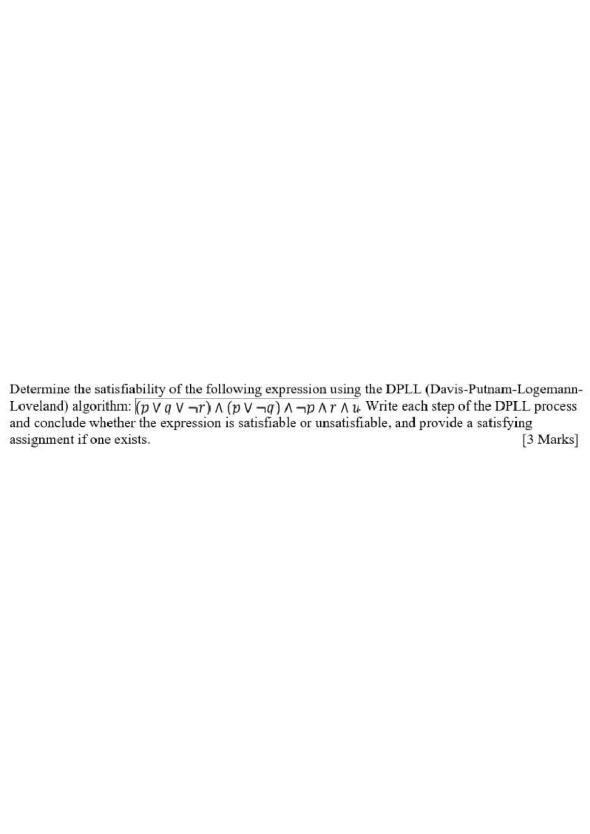 DPLL Algorithm and LTL Traffic Light System Analysis - CS 2025 - Studocu