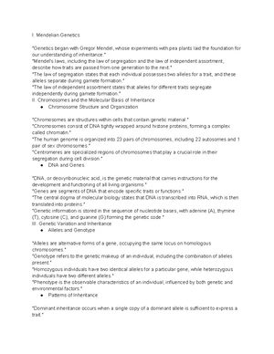 Mendelian Genetics - Study Notes & Assignments - Studocu