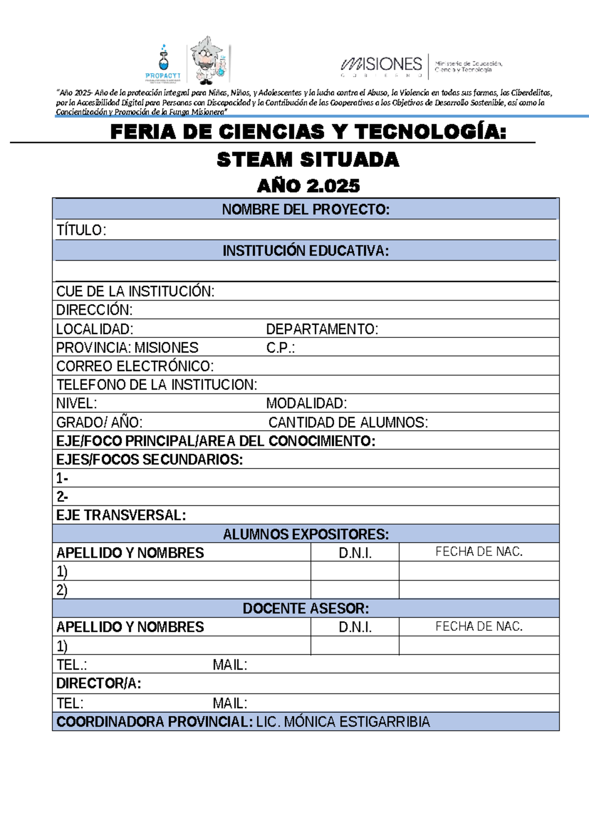 Feria de Ciencias y Tecnología 2025: Proyecto STEAM y Protección ...