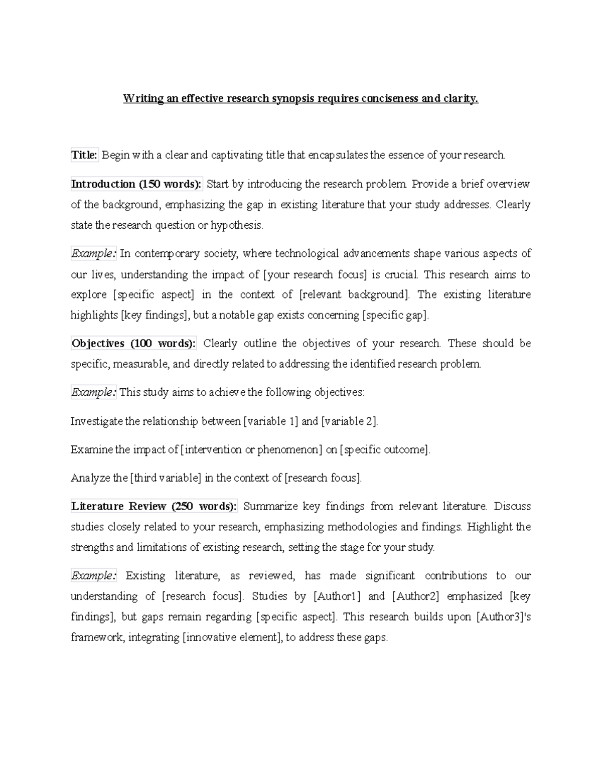 Effective Research Synopsis Writing Guide: Key Components Explained ...