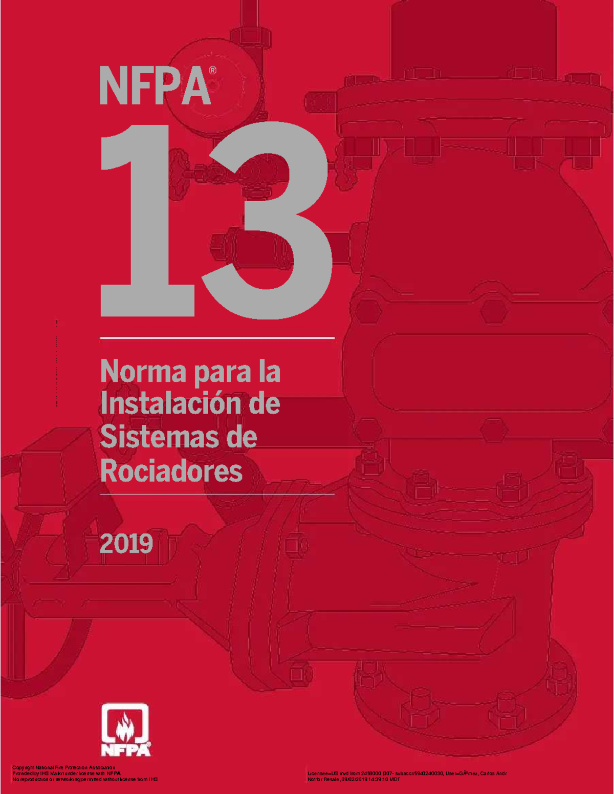 NFPA 13 - Norma para la Instalación de Sistemas de Rociadores 2019 - Document Preview