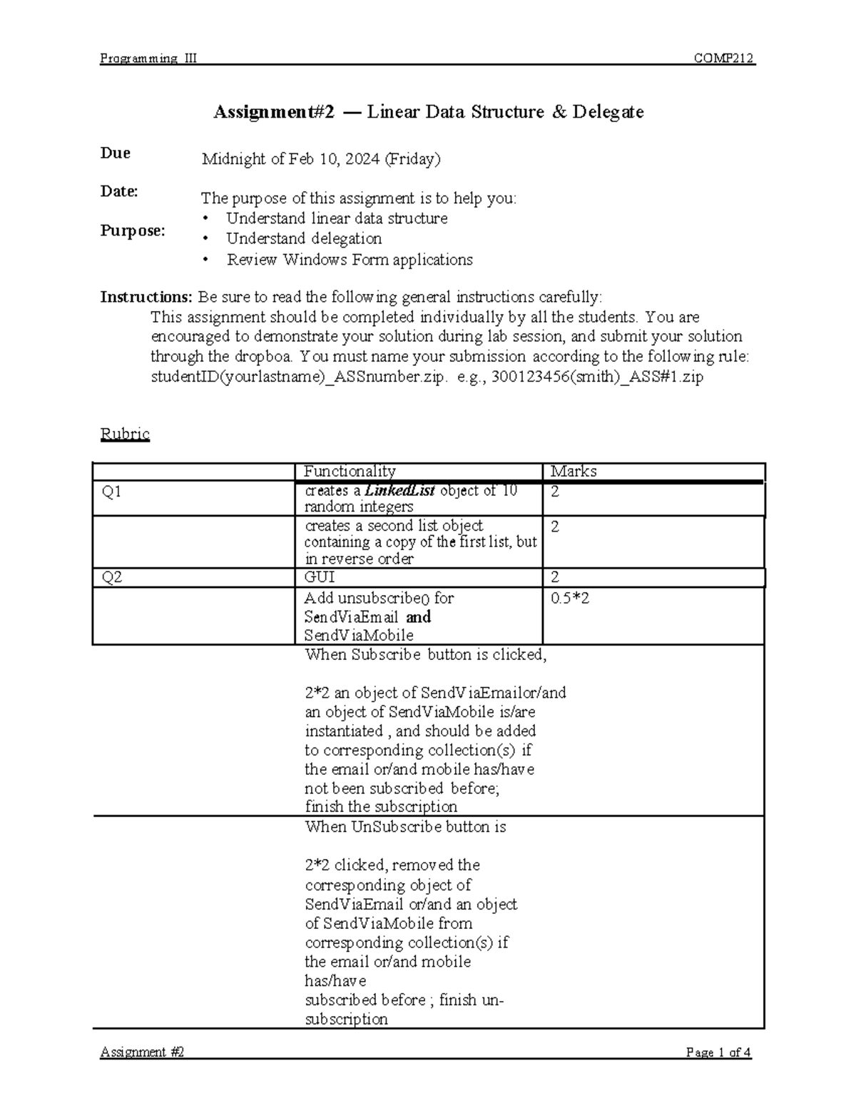 Linear Data Structure Assignment 2: Understanding Delegation & GUI ...