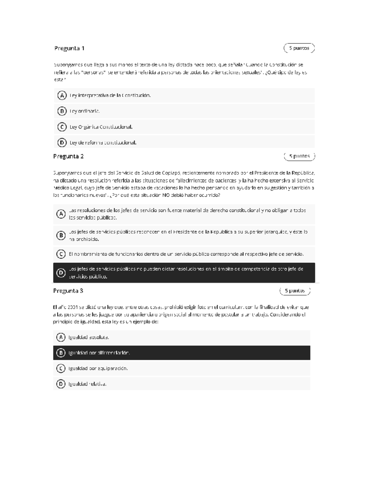 MI Prueba 1 - Derecho Constitucional: Preguntas y Respuestas - Studocu