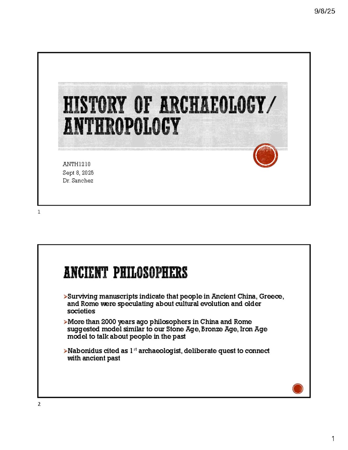 ANTH 1210 Week 2 Lecture 1: Cultural Evolution in Archaeology - Studocu