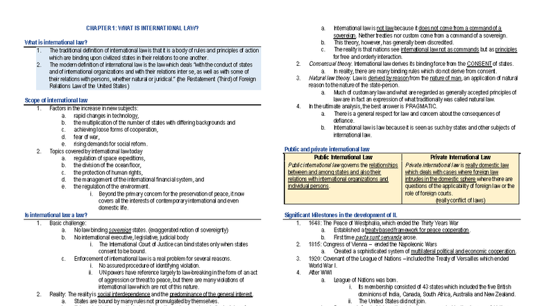 PIL 101: Comprehensive Final Exam Review on International Law Concepts ...