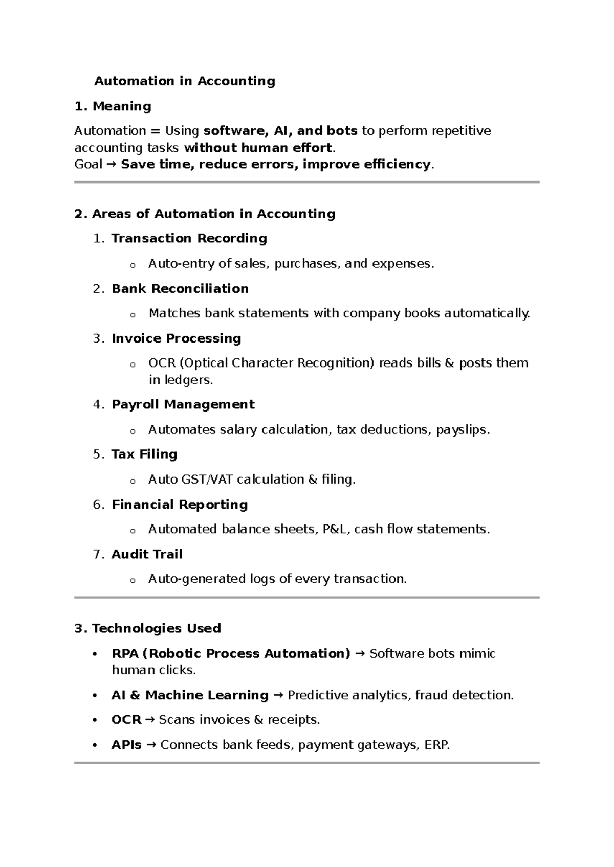 Automation in Accounting: Key Areas & Technologies Explained - Studocu