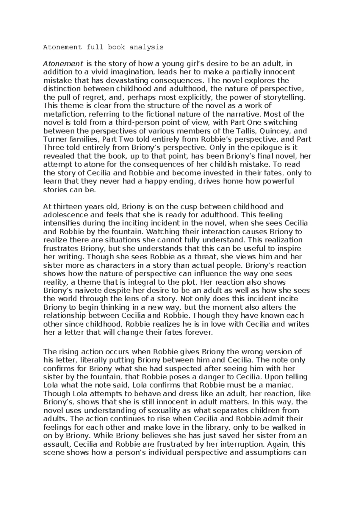 Othello (ENG 101) play summary and analysis of key events - Studocu