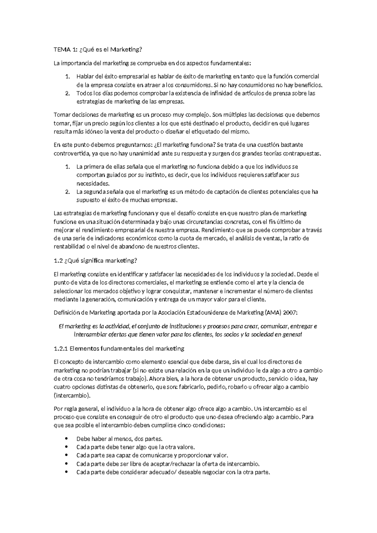 TEMA 1: Introducción al Marketing y su Importancia en el Éxito ...