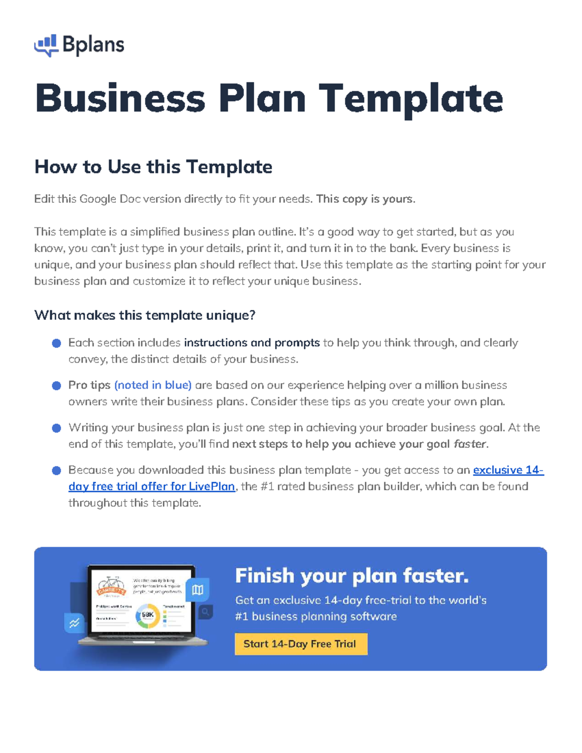 Business Plan Template: A Step-by-Step Guide for Success - Studocu