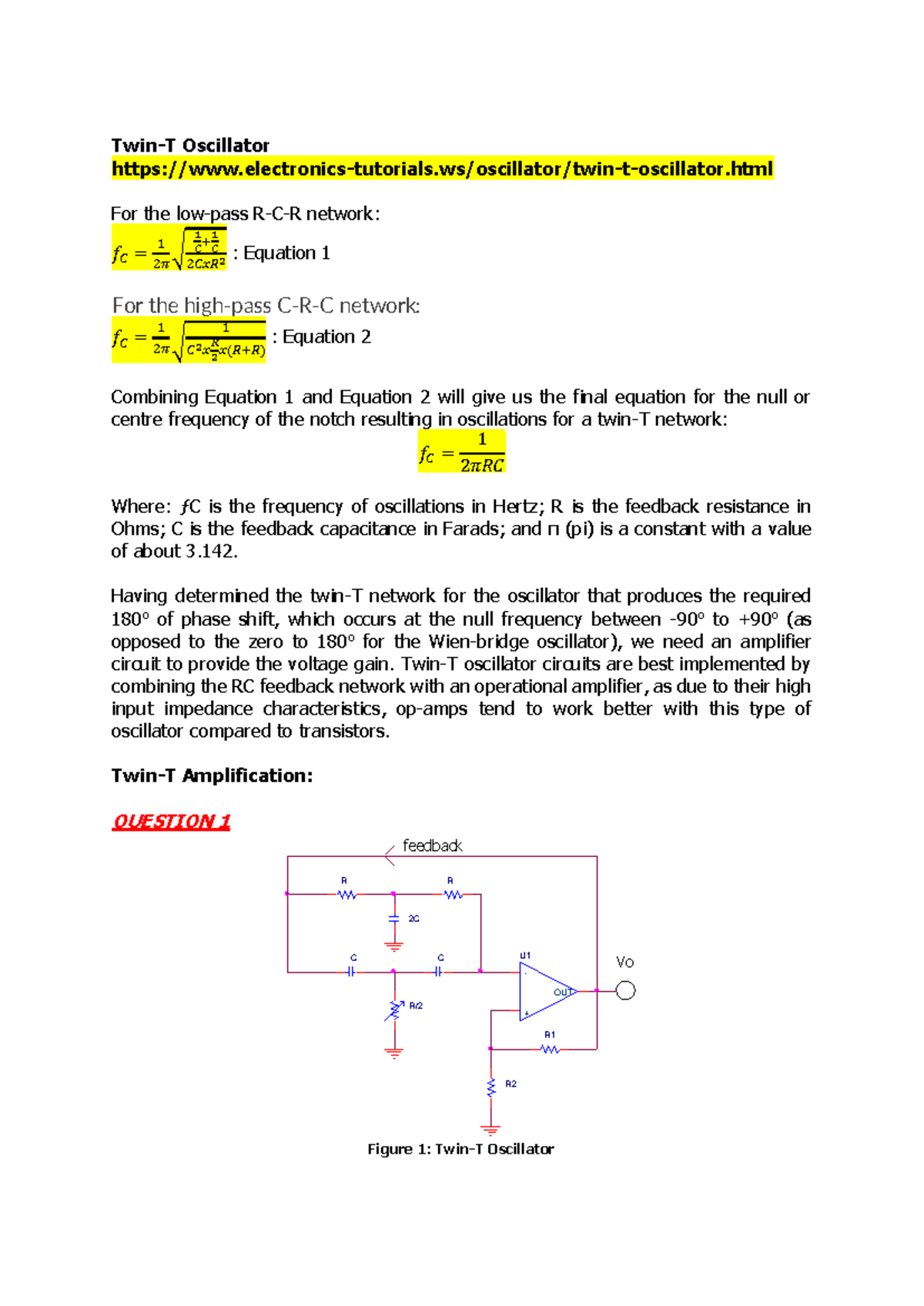 Oscillator Network Analysis and Design: UNIT 3 Questions & Solutions ...