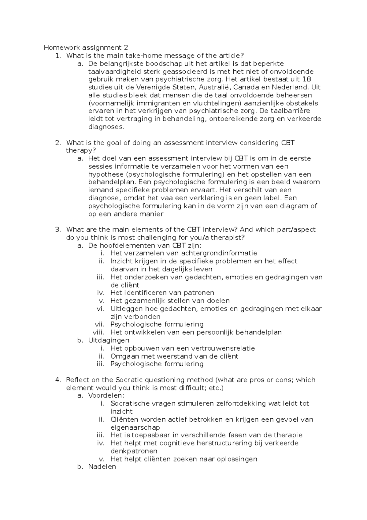 Honors Psychology 101: Homework Assignment 2 Insights and Reflections ...