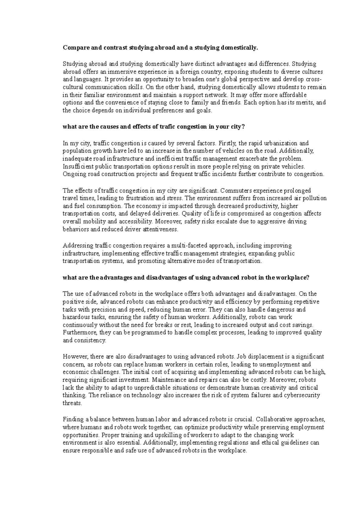 Comparative Analysis of Studying Abroad vs. Domestically - Studocu