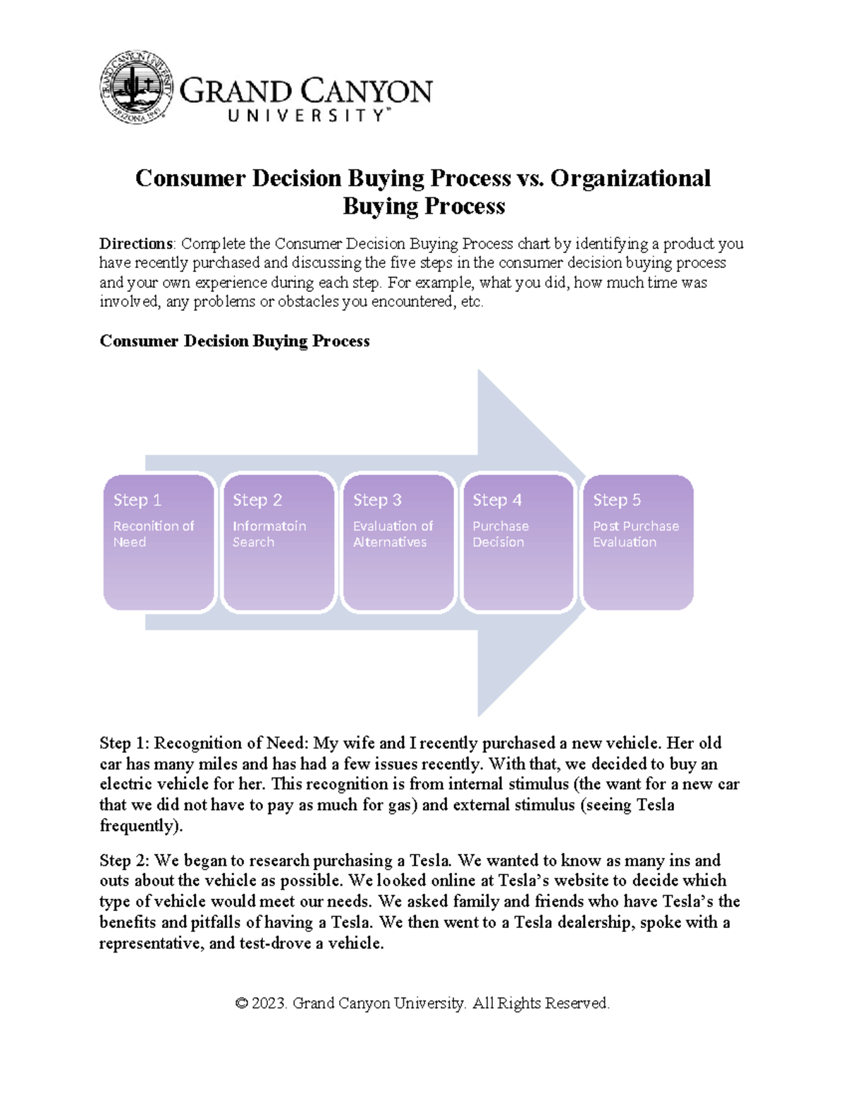 MKT 315 RS T2 Consumer Decision Buying Process vs Organization Buying ...