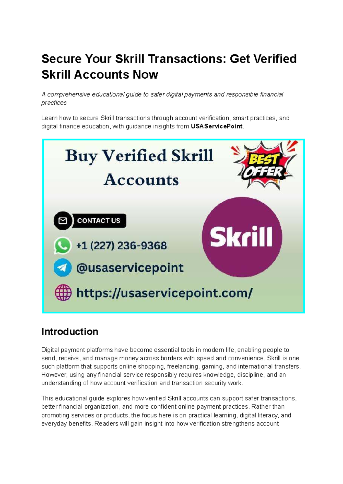 Secure Your Skrill Transactions: A Guide to Verified Accounts - Studocu
