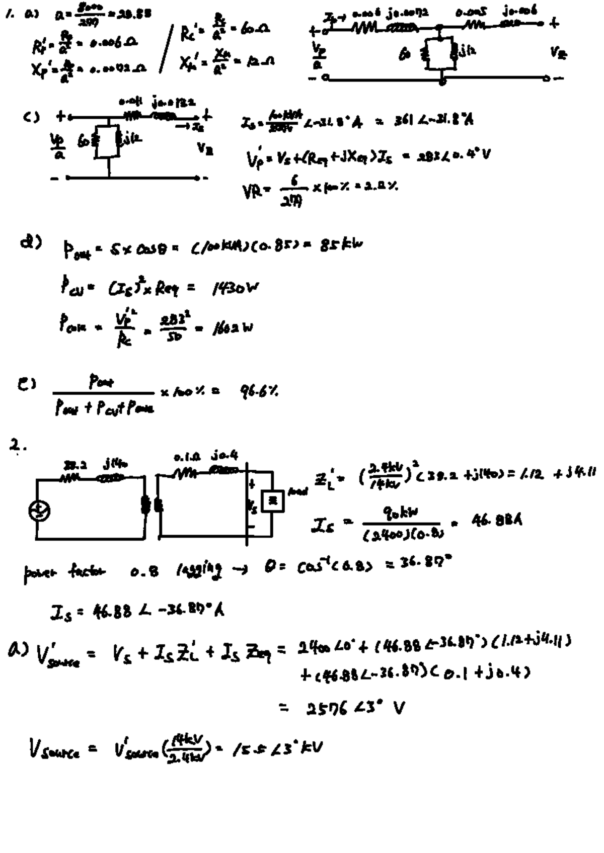 Electric Machine 2: Key Concepts and Calculations - Studocu