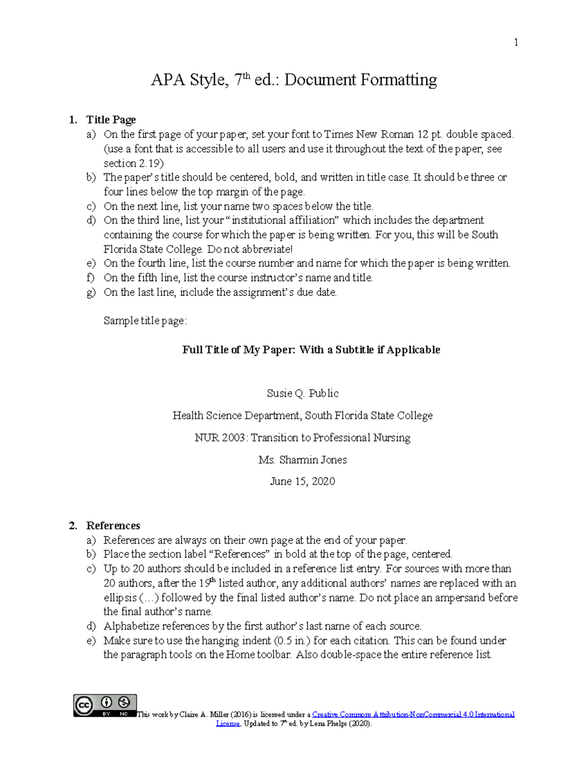 APA 7th Edition: Document Formatting Guidelines and Title Page Setup ...