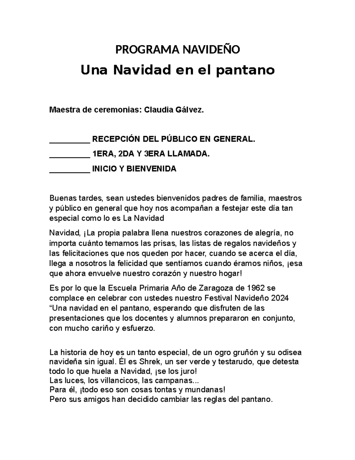 Copia de Programa NavideñO - PROGRAMA NAVIDEÑO Una Navidad en el ...
