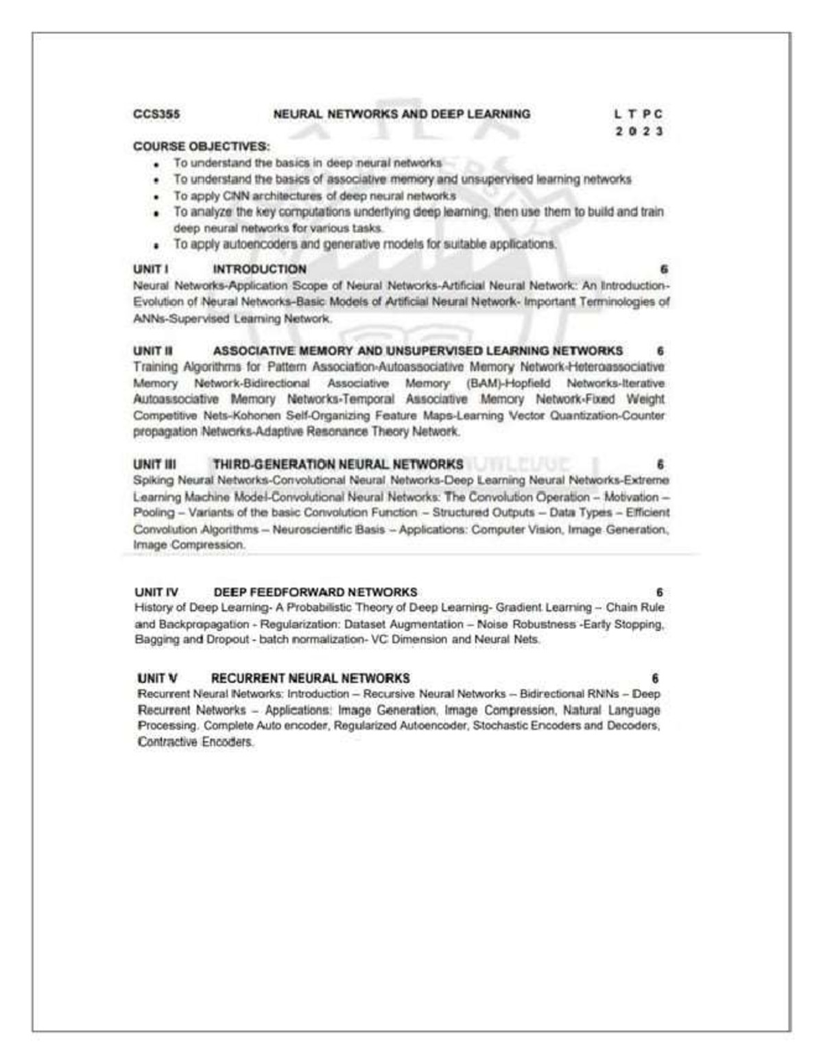 CCS355 Neural Networks and Deep Learning: Unit 1 Overview and Concepts ...
