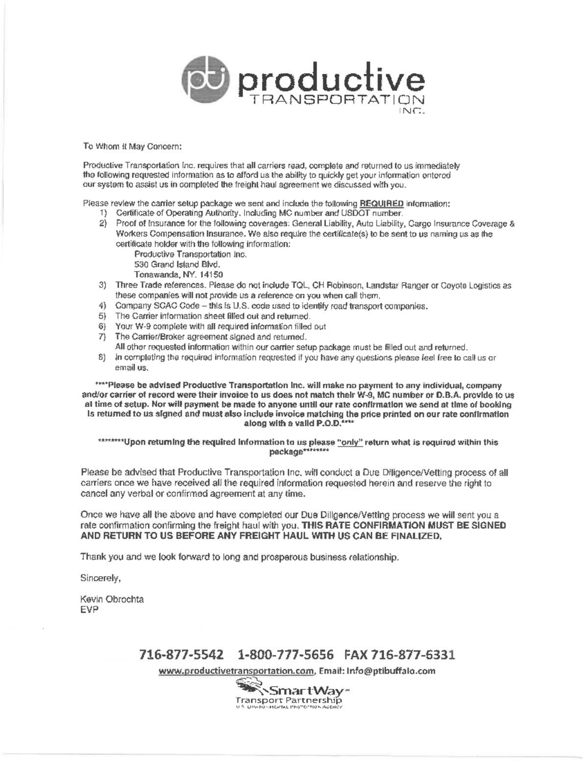 PTI Carrier Setup Requirements and Process Introduction Guide - Studocu