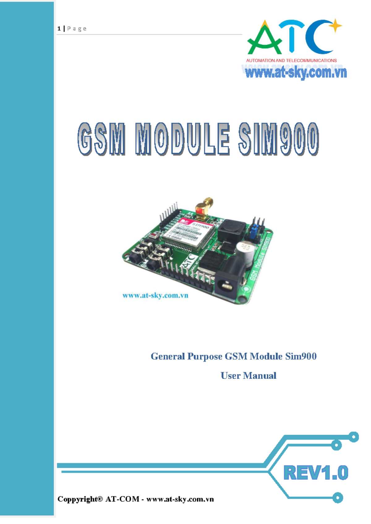 GSM Module Sim900 User Manual: Features & Usage Guide (GSMGPRS ...