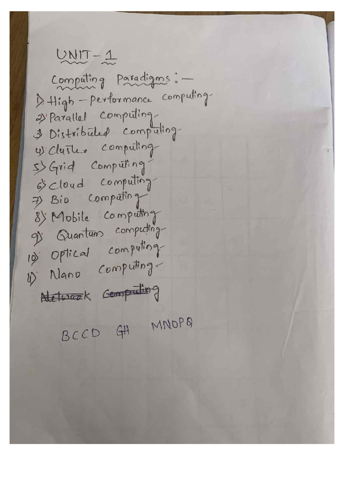 Unit-1 Class Notes: Computing Paradigms in High Performance Computing ...