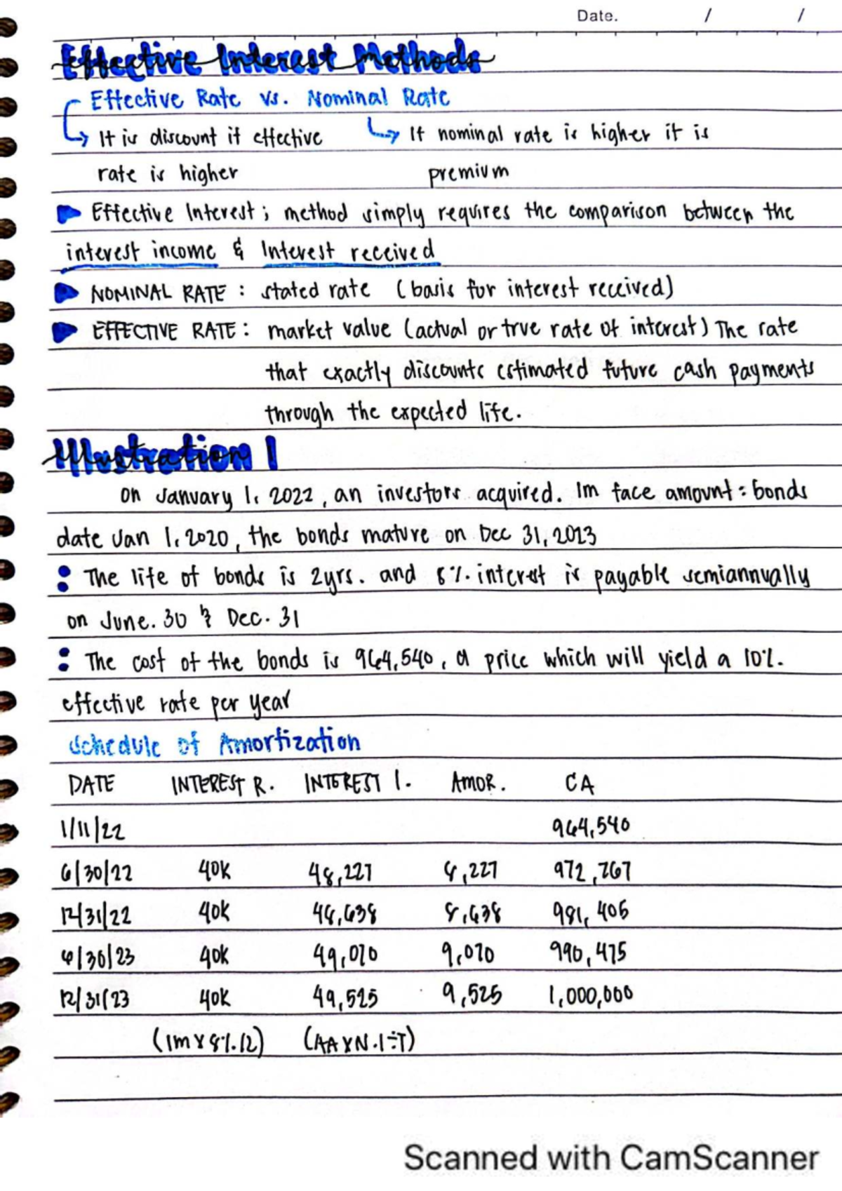 Effective Interest Methods: Effective vs. Nominal Rate Analysis - Studocu