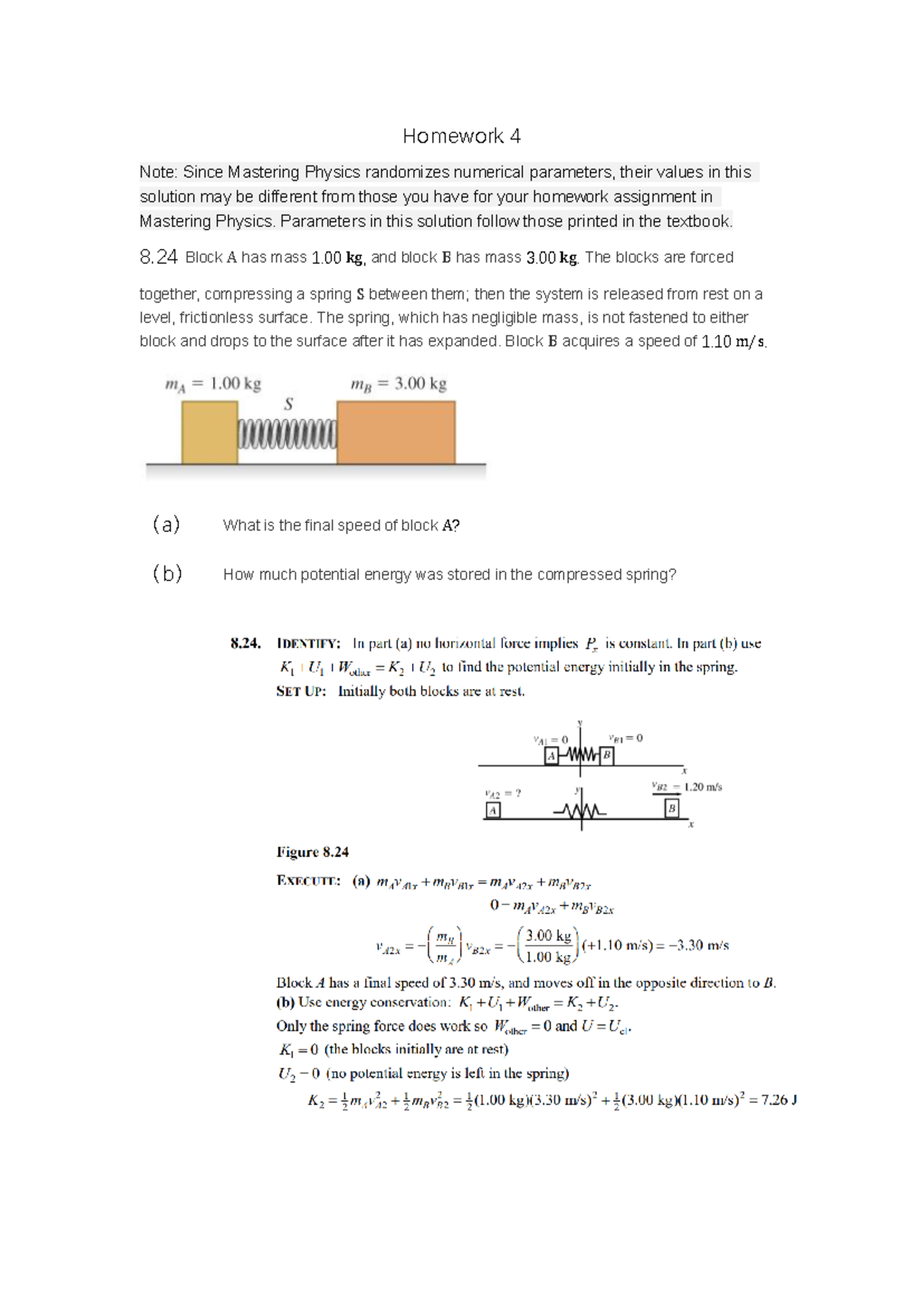HW4: Detailed Solutions with Steps & Illustrations for Physics Problems ...