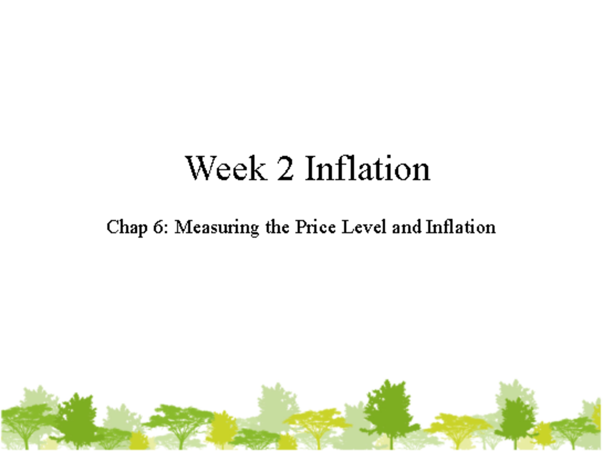 Week 2 Inflation Analysis and CPI Calculation (22 23B) - Studocu