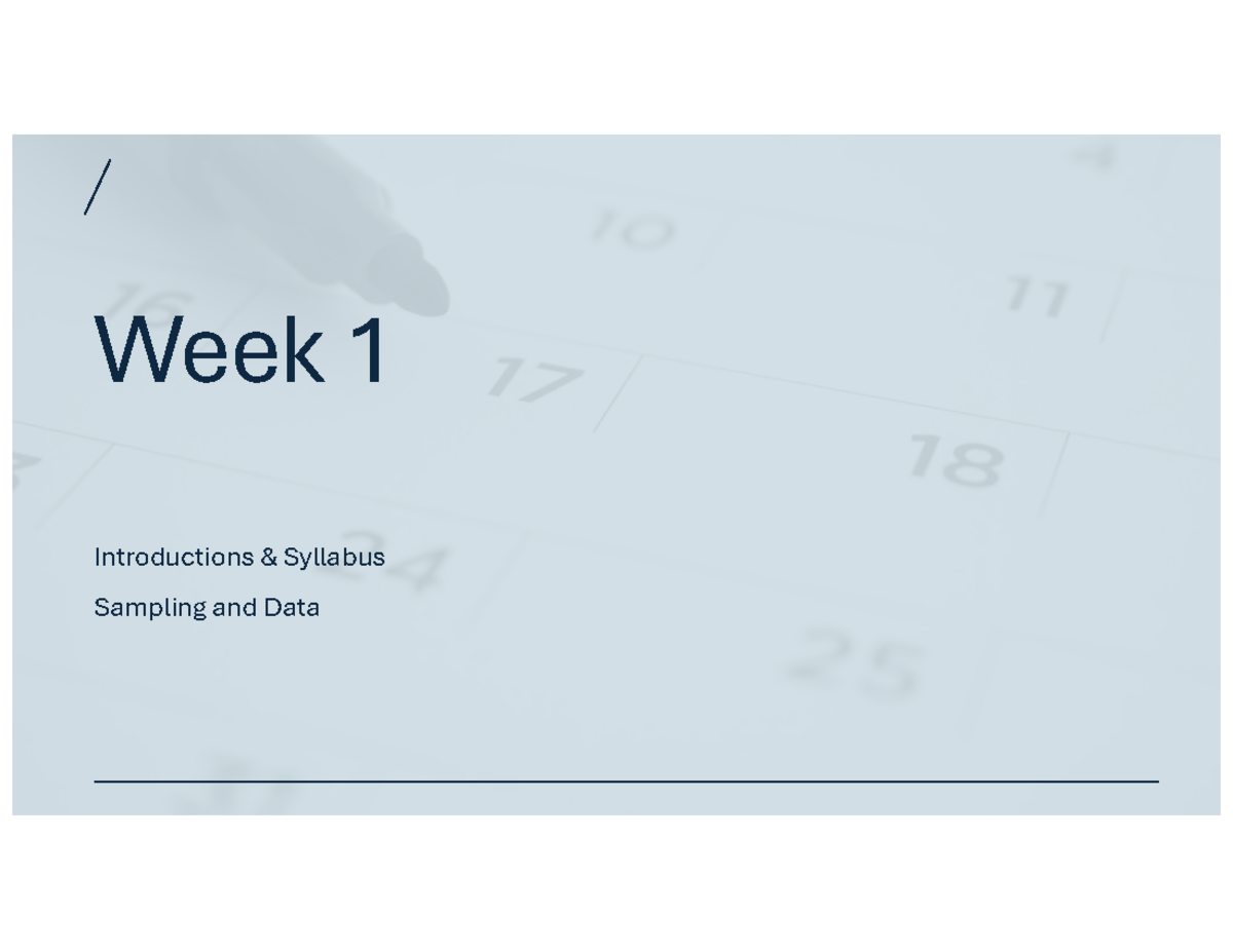 Week 1: Intro to Statistics & Data Analysis for Real Estate (53DC ...