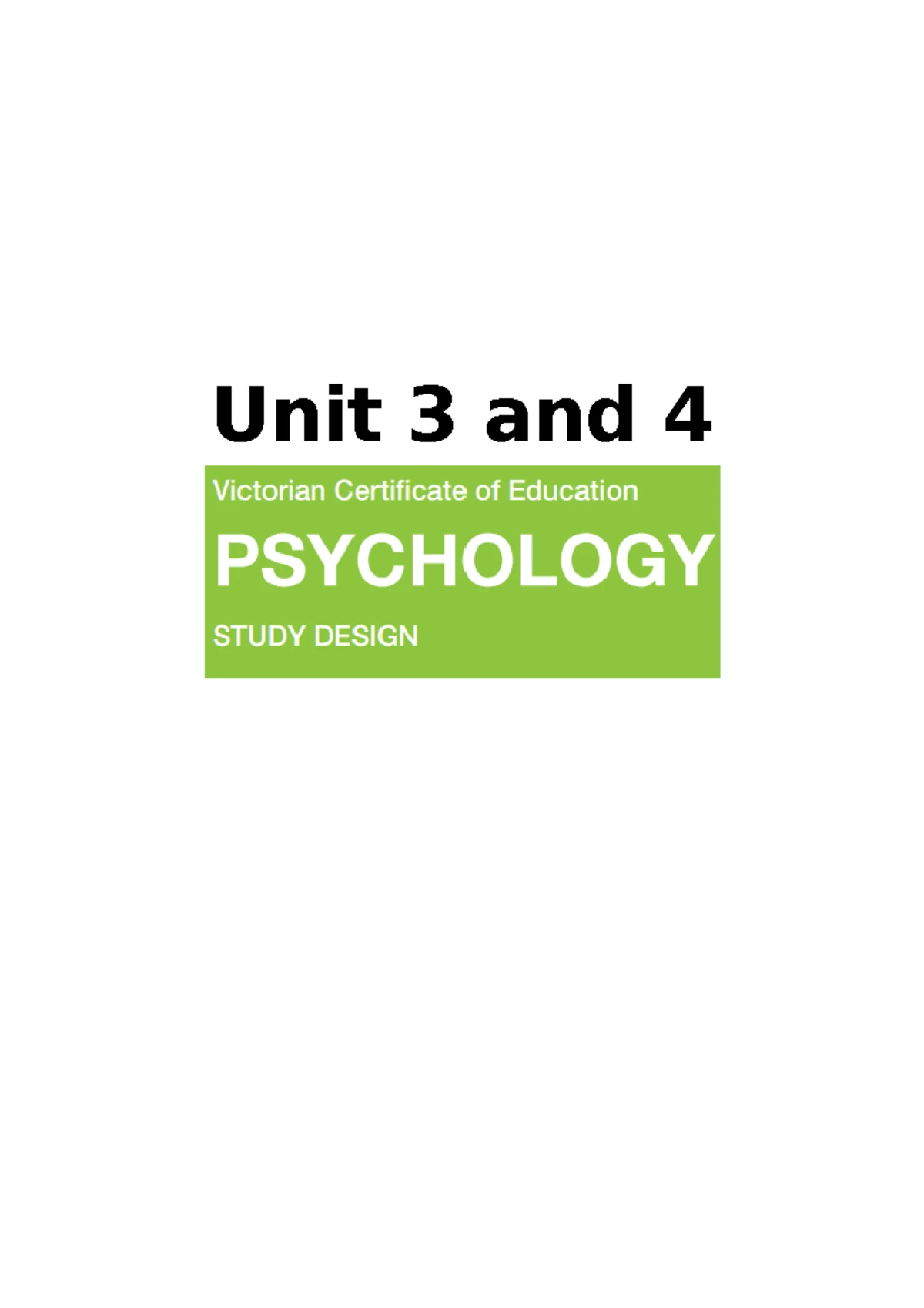 UNIT 3 AOS2 PSYCHOLOGY: Understanding Learning and Memory Processes ...