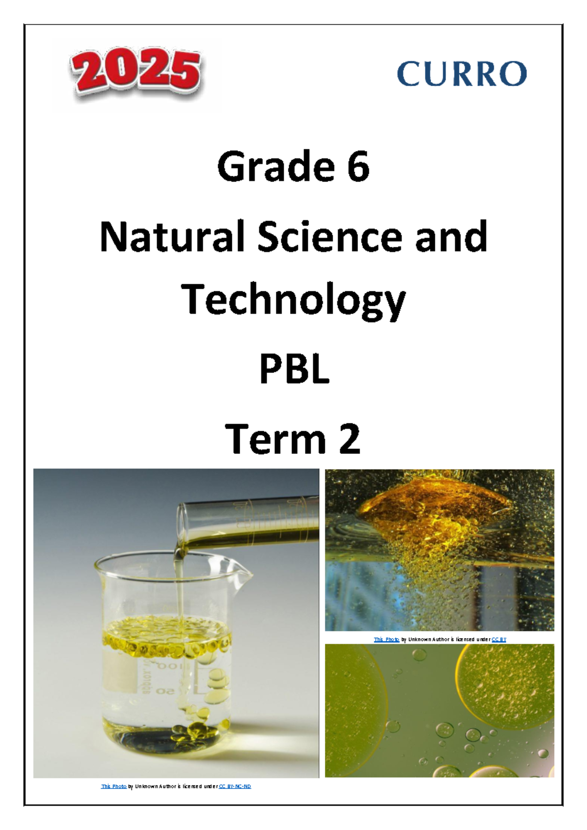 2025 Gr.6 NST - Term 2 - PBL - Exploring Emulsifying Mixtures - Studocu