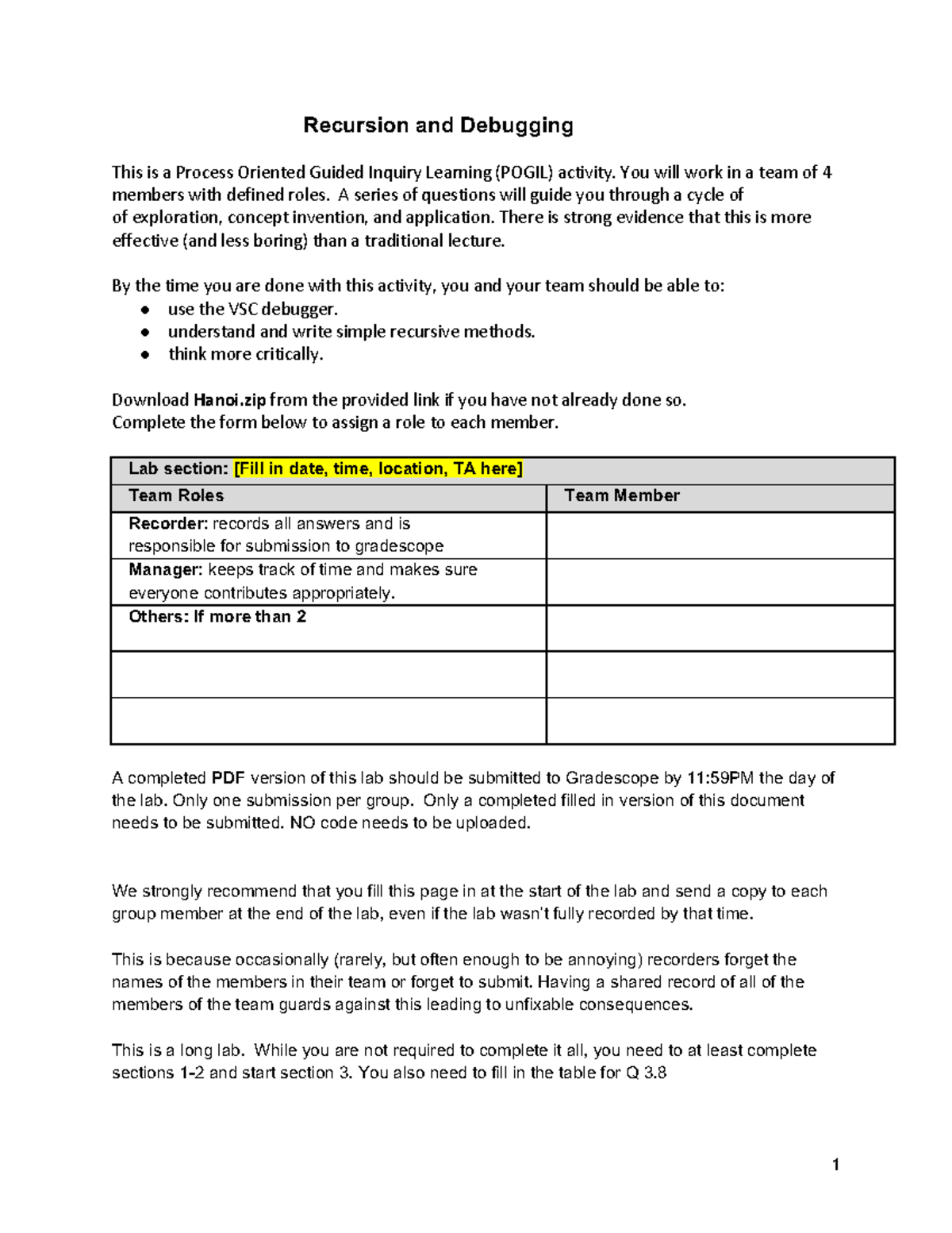 Recursion and Debugging (student version) - Recursion and Debugging ...