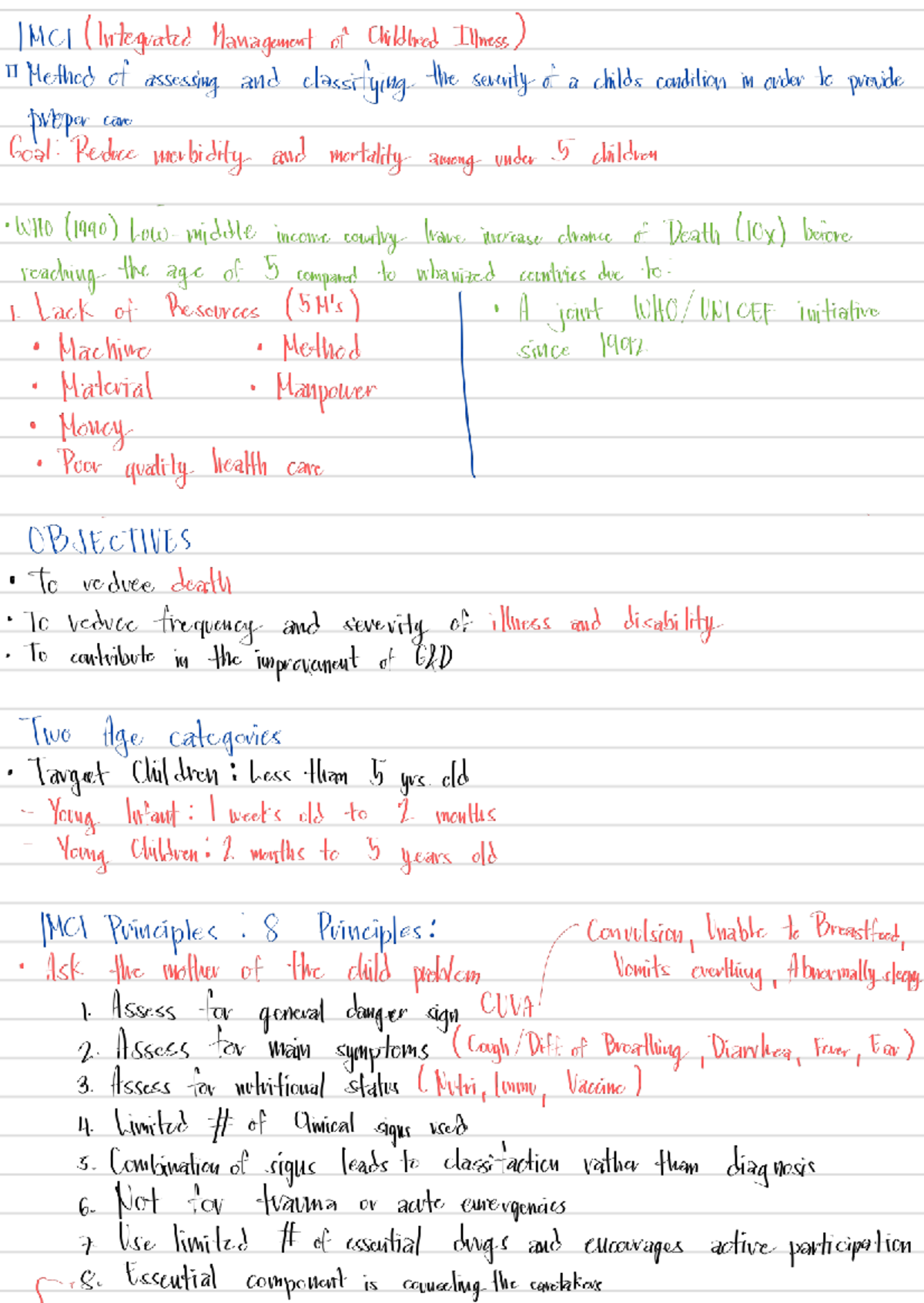 IMCI Method for Assessing Childhood Illness Severity - Studocu
