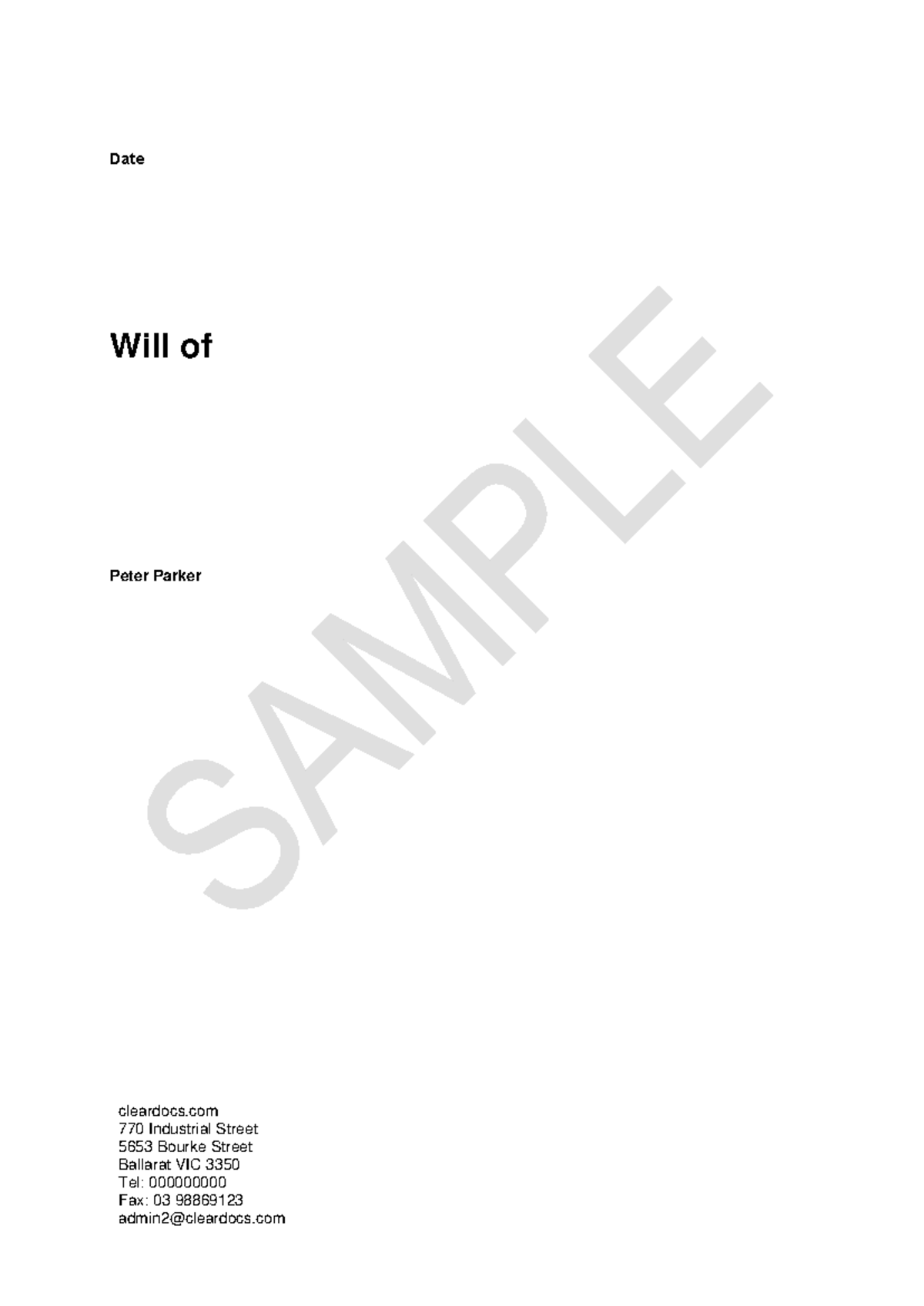Peter Parker's Will with Testamentary Trusts - Sample Document - Studocu
