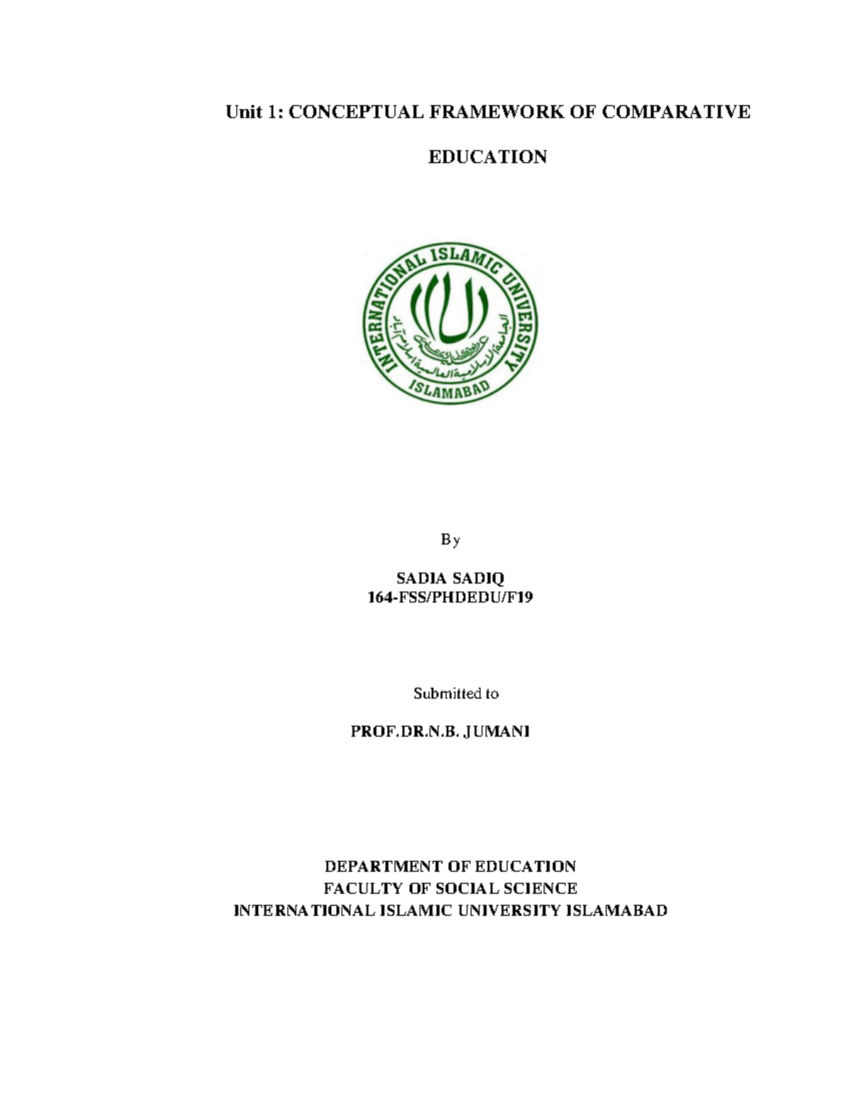 Methods of Comparative Education: A Framework for Analysis (164-FSS ...