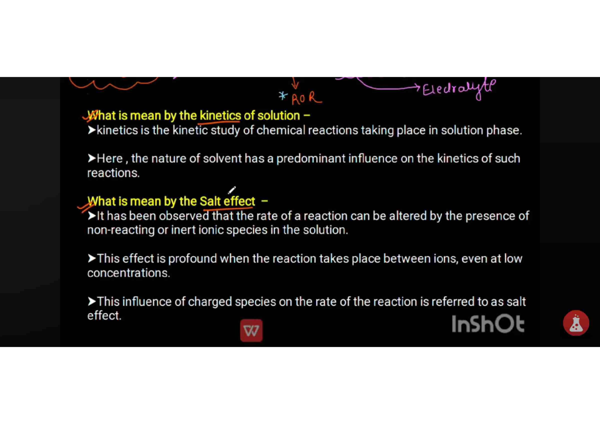 Kinetic Salt Effect - Notes for CHEM 101 Final Exam Study - Studocu