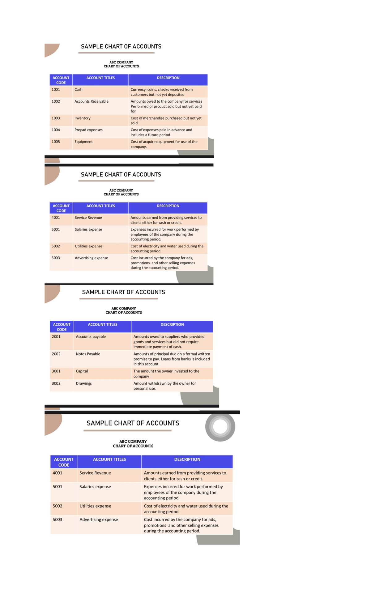 Fabm - Chart of Accounts Overview and Key Descriptions - Studocu