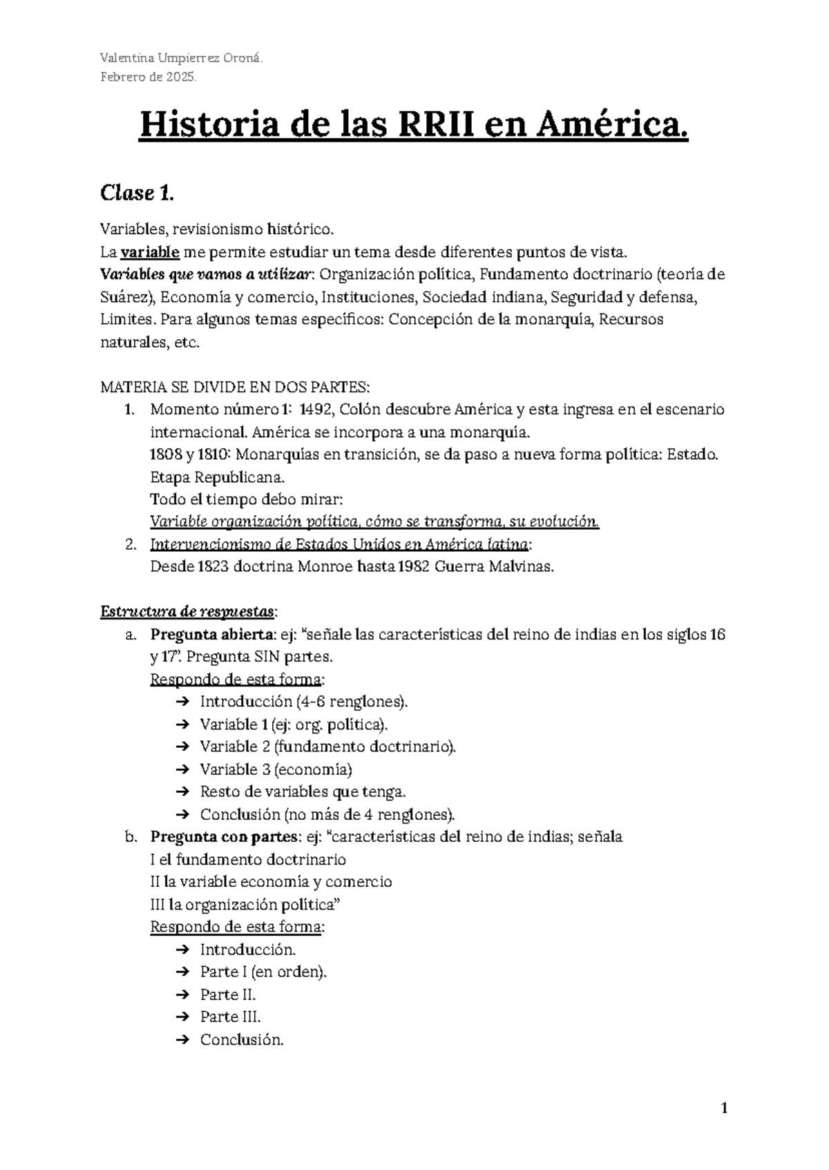 Historia de las RRII en América - Clase 1: Variables y Revisionismo ...