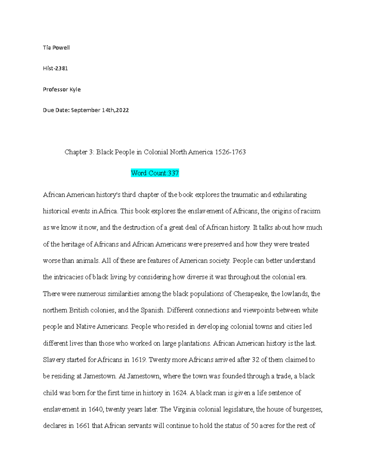 African American History: Insights from Chapters 3 & 4 - Studocu