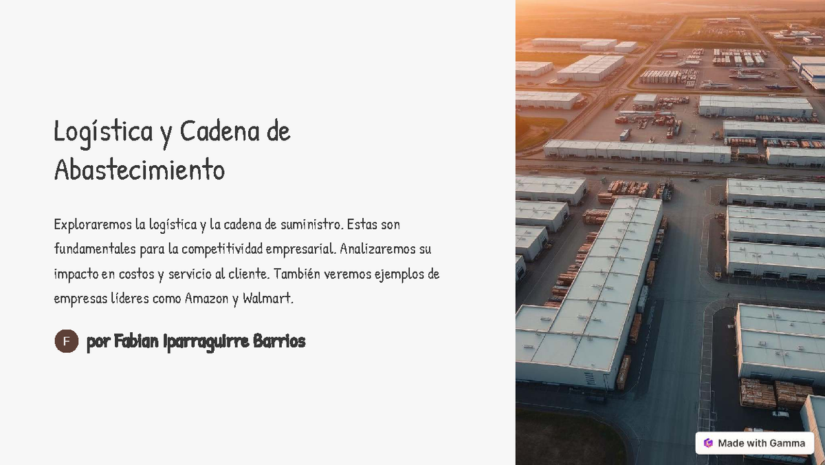 Logistica y Cadena de Abastecimiento - Logística y Cadena de ...