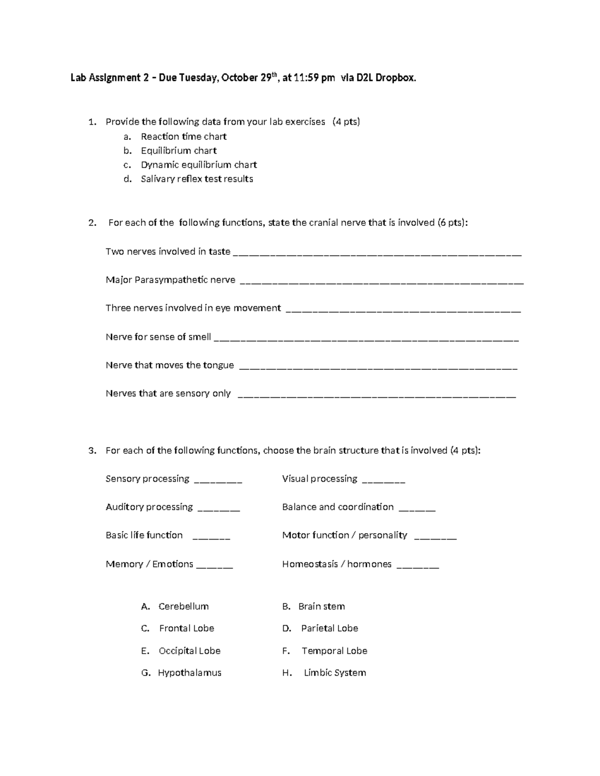 Lab Assignment 2 - Practical materials - Lab Assignment 2 – Due Tuesday ...