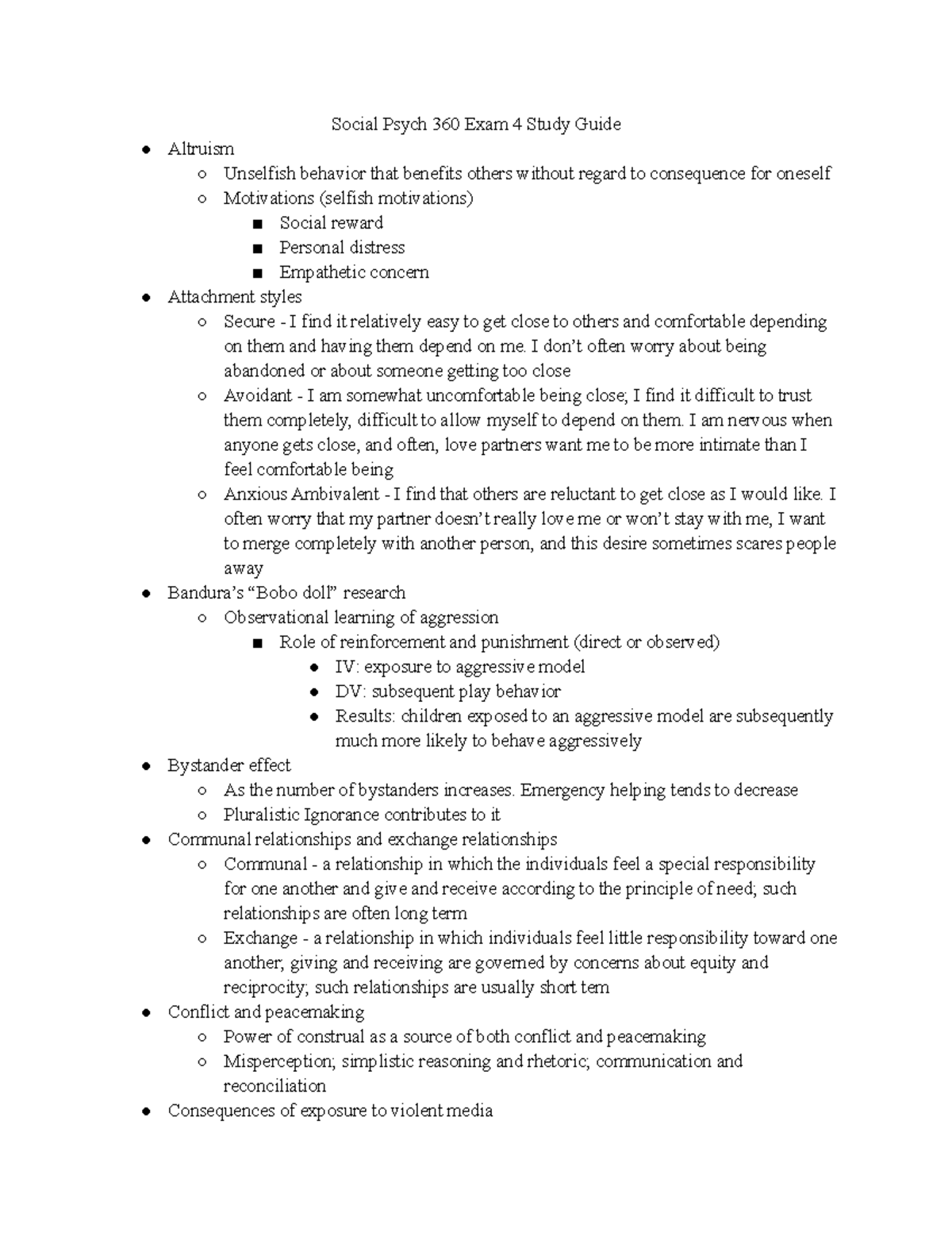 Social Psych 360 Exam 4 - Comprehensive Study Guide and Key Concepts ...