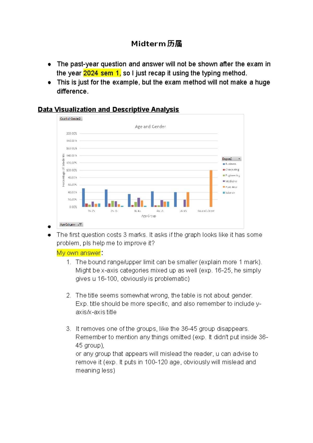 ETW1001 Introduction to Statistical Analysis Assignment 1 - of people ...