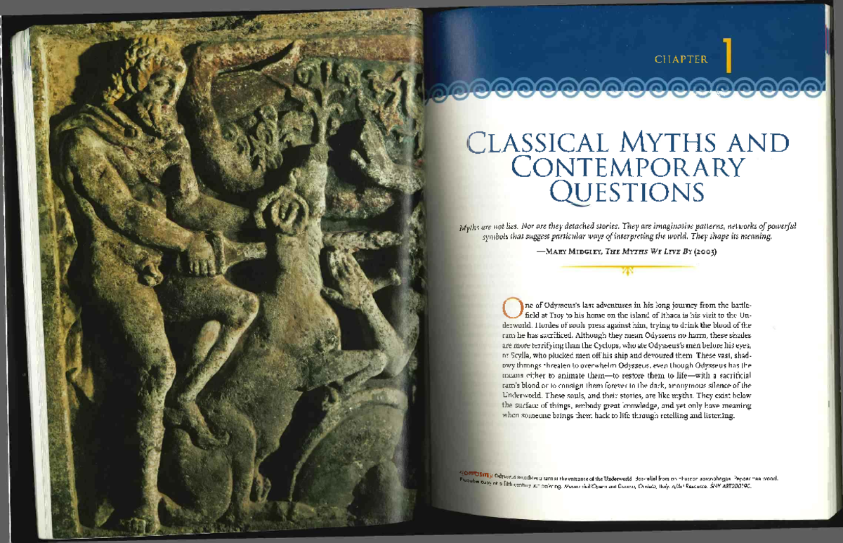 91 CLASSICAL MYTHS AND THEIR RELEVANCE IN CONTEMPORARY SOCIETY - Studocu